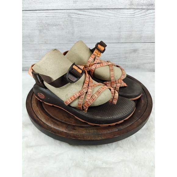 Chaco Z1 Sport Classic Sandals Single Strap Orange/Brown Women's Size 8 - Picture 1 of 9